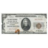 1929 $20 CA National Bank Note