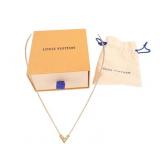 Louis Vuitton Essential V Gold Necklace