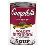 Golden Mushroom Soup Can Canvas by Andy Warhol