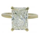 14kt Gold 2.53 ct Radiant Cut Lab Diamond Ring