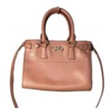 Ferragamo Pink Leather Gancini Handbag