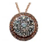 10kt Rose Gold Brilliant 1.00 ct Diamond Necklace