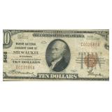 1929 $10 Marine Nat. WI National Currency