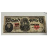 1907 5 Dollar Woodchopper Note