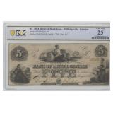 1854 $5 Revived Georiga Bank Issue