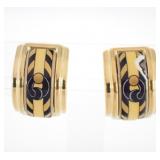 Hermes Enamelled Clip-on Earrings