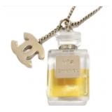 Chanel Coco Perfume Gold Necklace