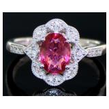 Oval Vintage Style 1.75 ct Ruby & Diamond Ring