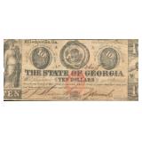 1863 $10 State of GA Obsolete Currency Note