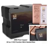 10 oz .999 Fine Copper Bar (50 x 10 per Bar Box)