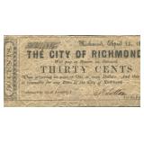 1862 30 Cents VA Bank Note