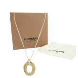 Burberry Gold Circle Pendant Necklace