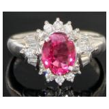 Platinum 2.01 ct GIA Ruby & Diamond Ring