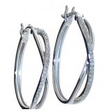 Elegant Diamond Infinity Hoop Earrings