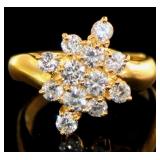 18kt Gold 1.14 ct Natural Brilliant Diamond Ring