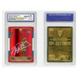 23K Gold 1998 Fleer Red Michael Jordan Card