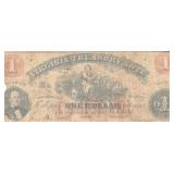 1862 $1 Virginia Treasury Note