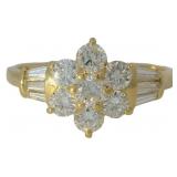 18k Gold 1.00 ct Natural Brilliant VS Diamond Ring