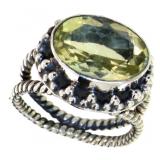 Oval 5.50 ct Natural Lemon Quartz Ring