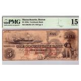 1850 Boston $5 Obsolete Currency