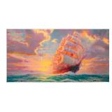 Courageous Voyage Gallery Canvas by Thomas Kinkade