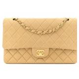 Chanel Lambskin Quilted Double Flap Shoulder Bag