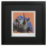 Rhino Framed Giclee by Andy Warhol