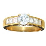 18kt Gold 1.12 ct Natural Brilliant Diamond Ring