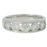 Platinum 1.04 ct Natural Brilliant Diamond Ring