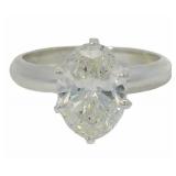 Oval Brilliant Cut 2.01 ct Diamond Solitaire Ring
