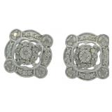 Antique Style 1/2ct Natural Diamond Earrings