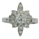 Platinum .70 ct Natural Brilliant VS Diamond Ring