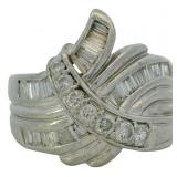 Platinum 1.00 ct Natural Brilliant Diamond Ring