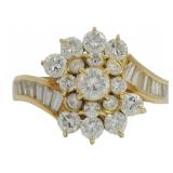 18k Gold 1.13 ct Natural VS Brilliant Diamond Ring