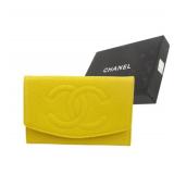 Chanel Caviar Skin Leather Wallet
