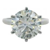 14kt Gold 4.20 ct Round Lab Diamond Solitaire Ring