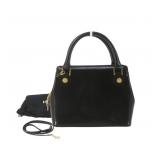 Versace Black Leather Handbag
