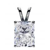 14kt Gold 2.01 ct Radiant Lab Diamond Pendant