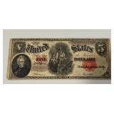 1907 5 Dollar Woodchopper Note