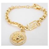 Versace Crystal La Medusa Greca Bracelet