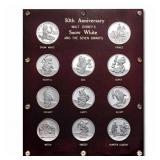 Vintage Disney Snow White 11 pc 1 oz Silver Set