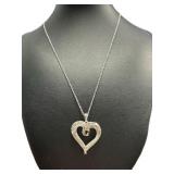 Brilliant 1.00 ct Diamond Heart Necklace
