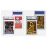 Kobe Bryant Gold & Michael Jordan Rookie Card Set