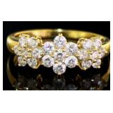 18kt Gold ct Natural Brilliant Diamond Ring