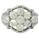 Platinum 1.51 ct Natural Brilliant Diamond Ring