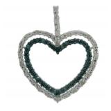 Natural 1.00 ct Blue & White Diamond Pendant