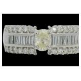 Platinum 1.06 ct Fancy Yellow Natural Diamond Ring