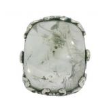 Genuine 23.50 ct Green Amethyst Dinner Ring
