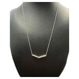 Elegant 1/4 ct Diamond Bar Designer Necklace