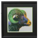 Ram Endangered Series Framed Giclee by Andy Warhol